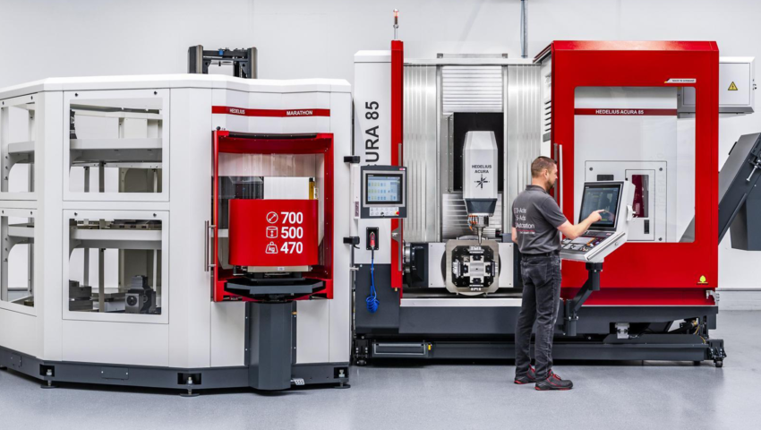 Newemag ACRUA 85 MARATHON 5 achsen bearbeitungszentrum vertikal hedelius maschine 16 9