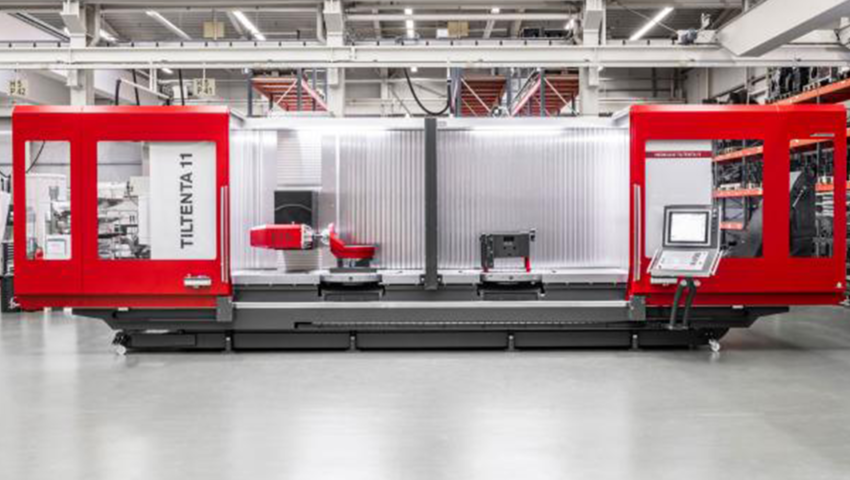 Newemag TILTENTA 11 4600 2 R 5 achsen bearbeitungszentrum vertikal hedelius 2 Werkstuecke 16 9